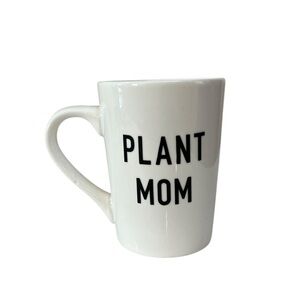 Plant Mom White Graphic Type Coffee Mug Cup Large Capacity